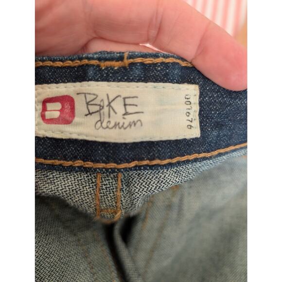 BKE Buckle Denim Jeans Low Rise 31x35.5 Tall Dark Wash Flared Y2K Distressed - Picture 7 of 10